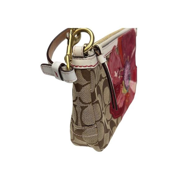 COACH Signature Poppy Flower Floral Demi Small Bag Clutch J05Q-6264 Limitd Editn - Picture 13 of 16